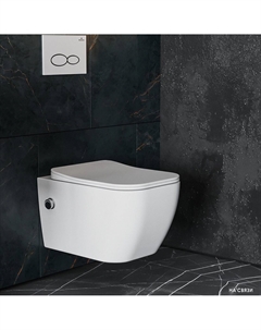 Унитаз подвесной Cube Bidet 530135-01X Rimless Soft Close с функцией биде Roxen