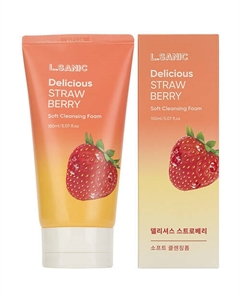 Пенка для умывания Очищающая с экстрактом клубники Delicious Strawberry Soft Cleansing Foam L’sanic