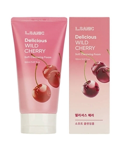 Пенка для умывания Очищающая с экстрактом дикой вишни Delicious Wild Cherry Soft Cleansing Foam L’sanic