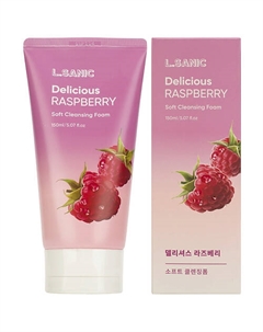 Пенка для умывания Очищающая с экстрактом малины Delicious Raspberry Soft Cleansing Foam L’sanic