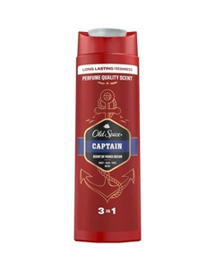 Гель для душа и шампунь 2в1 Captain 400мл Old spice