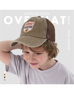 Кепка детская для мальчика с сеткой Adventure, джинса, р-р 52-54, 5-7 лет Overhat kids