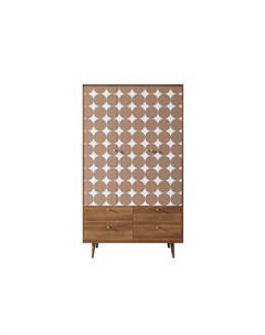 Шкаф трехстворчатый berber коричневый 115x200x55 см Etg-home